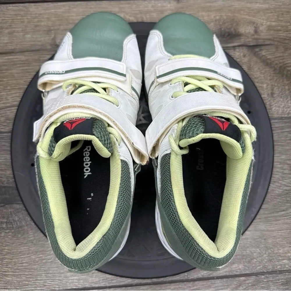 Womens Reebok Crossfit CF74 Shoes Green White Yellow US Size 8.5 - Picture 7 of 8